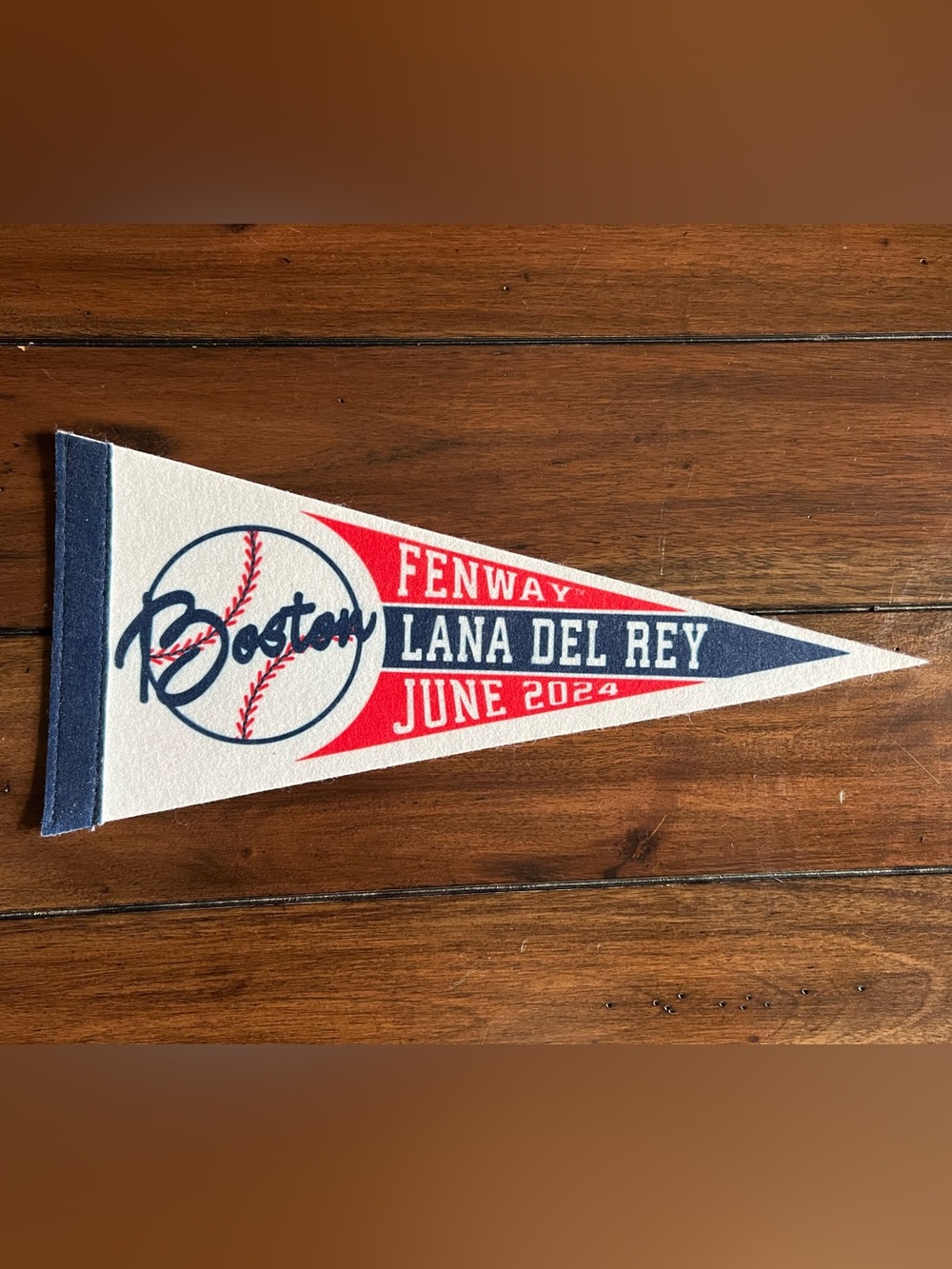NEW: Fenway Boston Lana Del Rey Felt Pennant - Rare Concert Merch